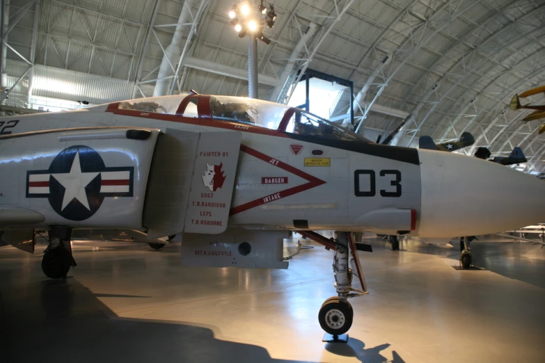 an old air force plane that is on display