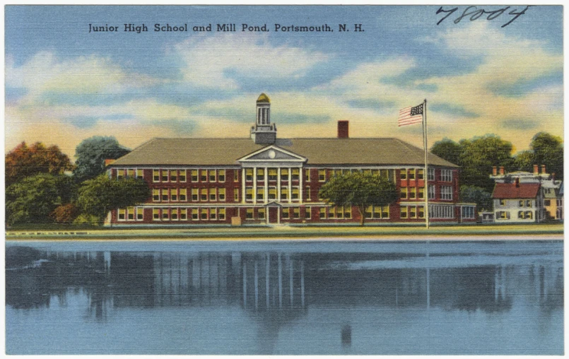 a postcard of the mount right school and mitt points odist