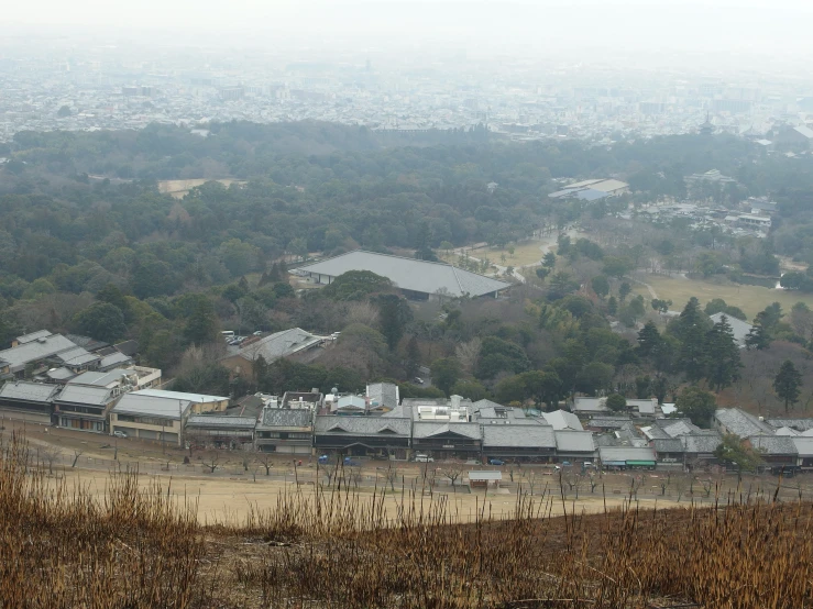 a bird's eye view of the city and park