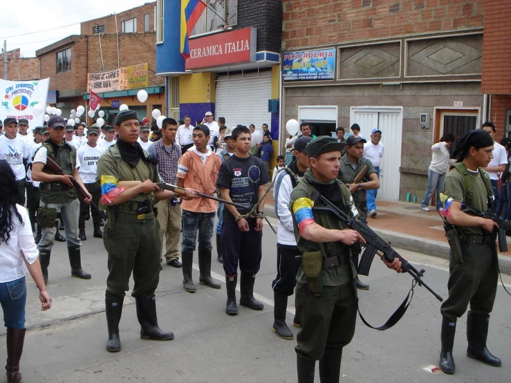 police stand in a line to block the way