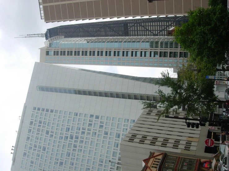 the buildings are reflecting into the water