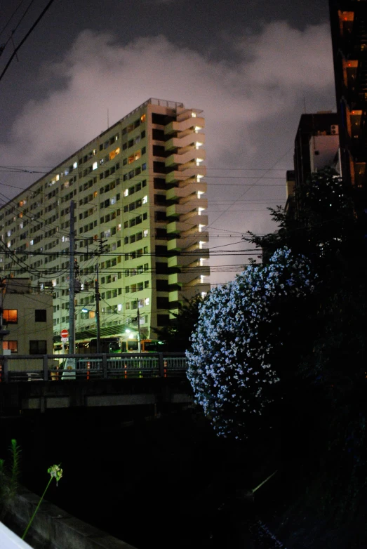 the night time scene shows the city at its best