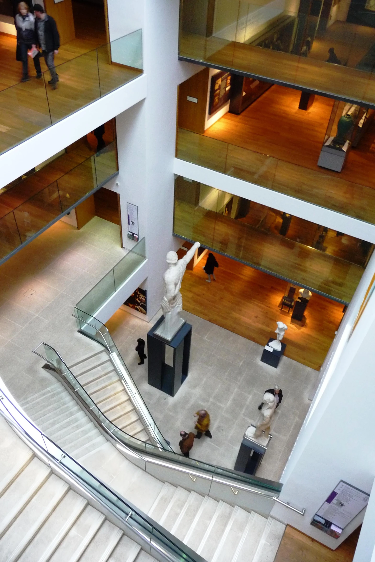 a staircase leading up to a large building