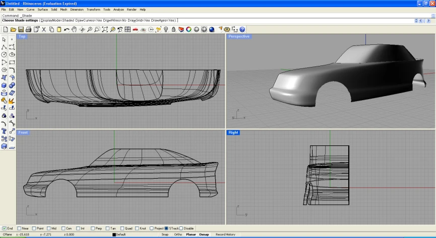 various screenss of vehicle model maker