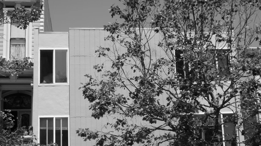 the view of a building from across the street