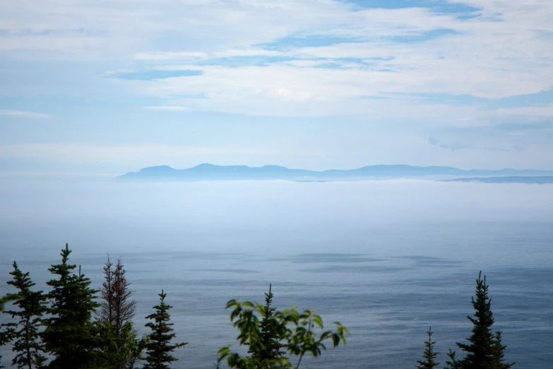 the view out over the water from the cliff top