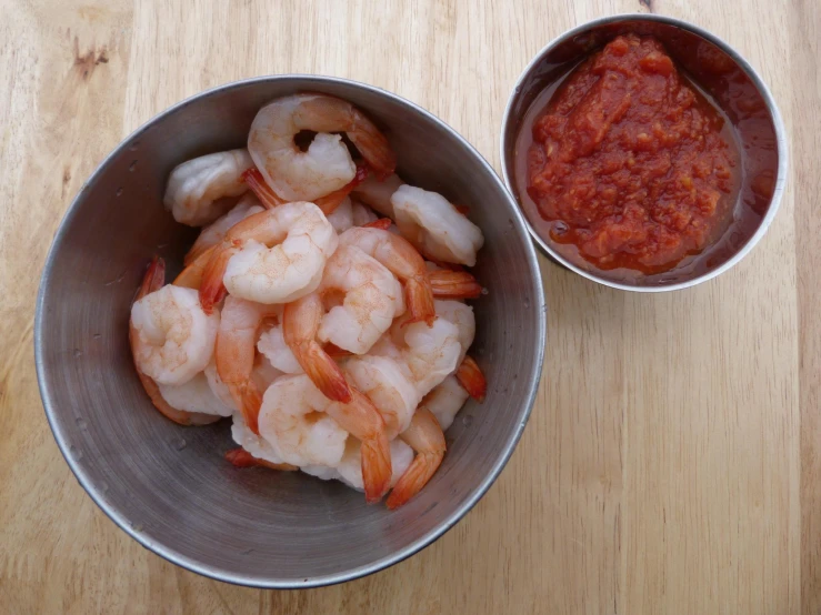 small bowl of pasta and shrimp with sauce