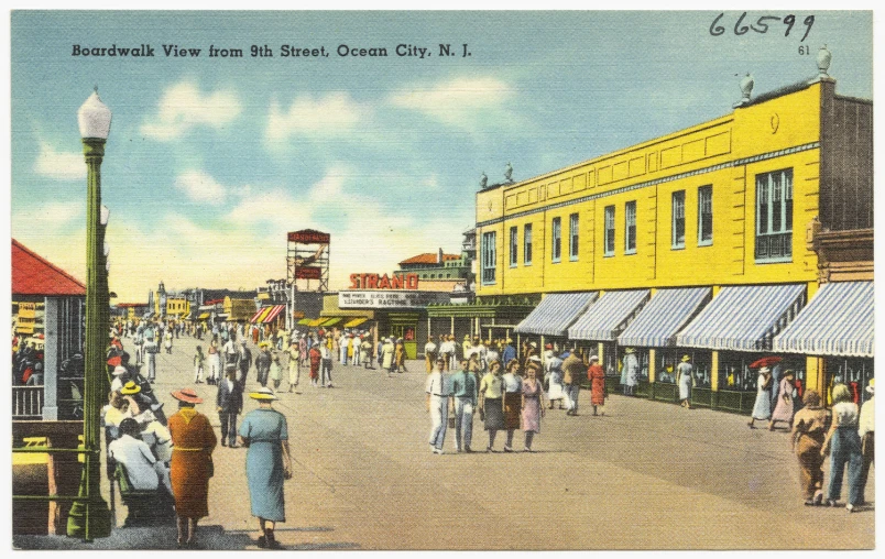 an old fashioned image of a yellow building