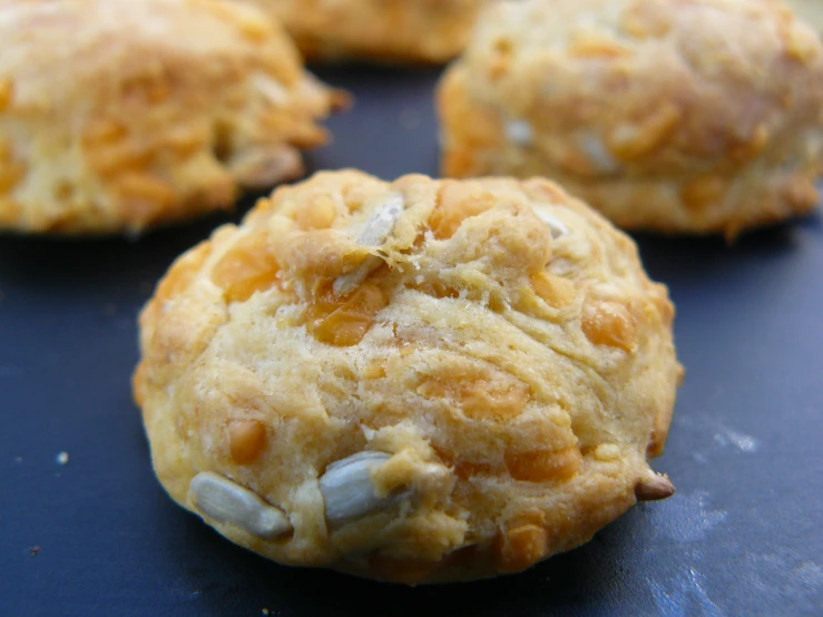 the cookies are coated with almonds and ready to be eaten