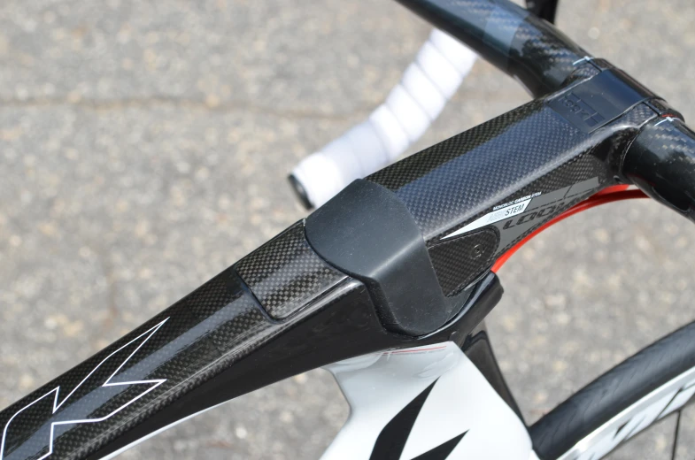 close up view of the handle bars on a bicycle