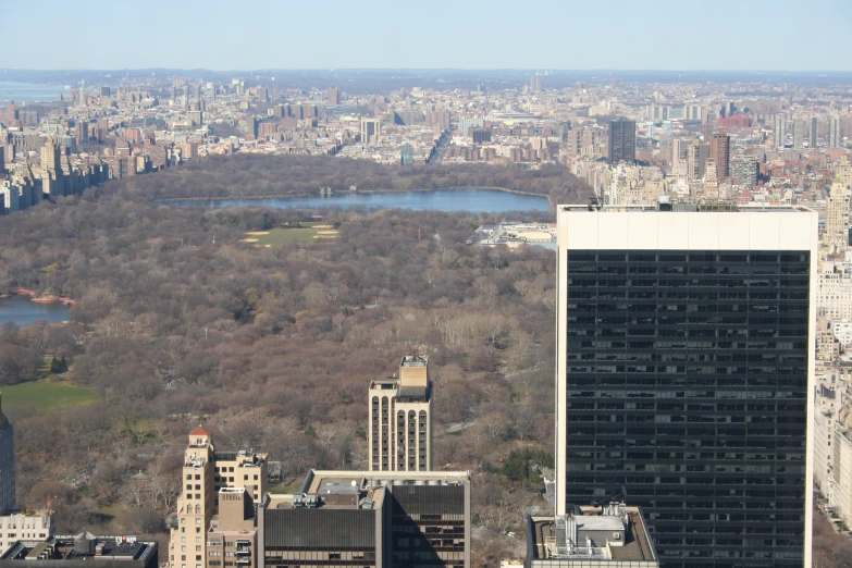 the view of city from above a tall building