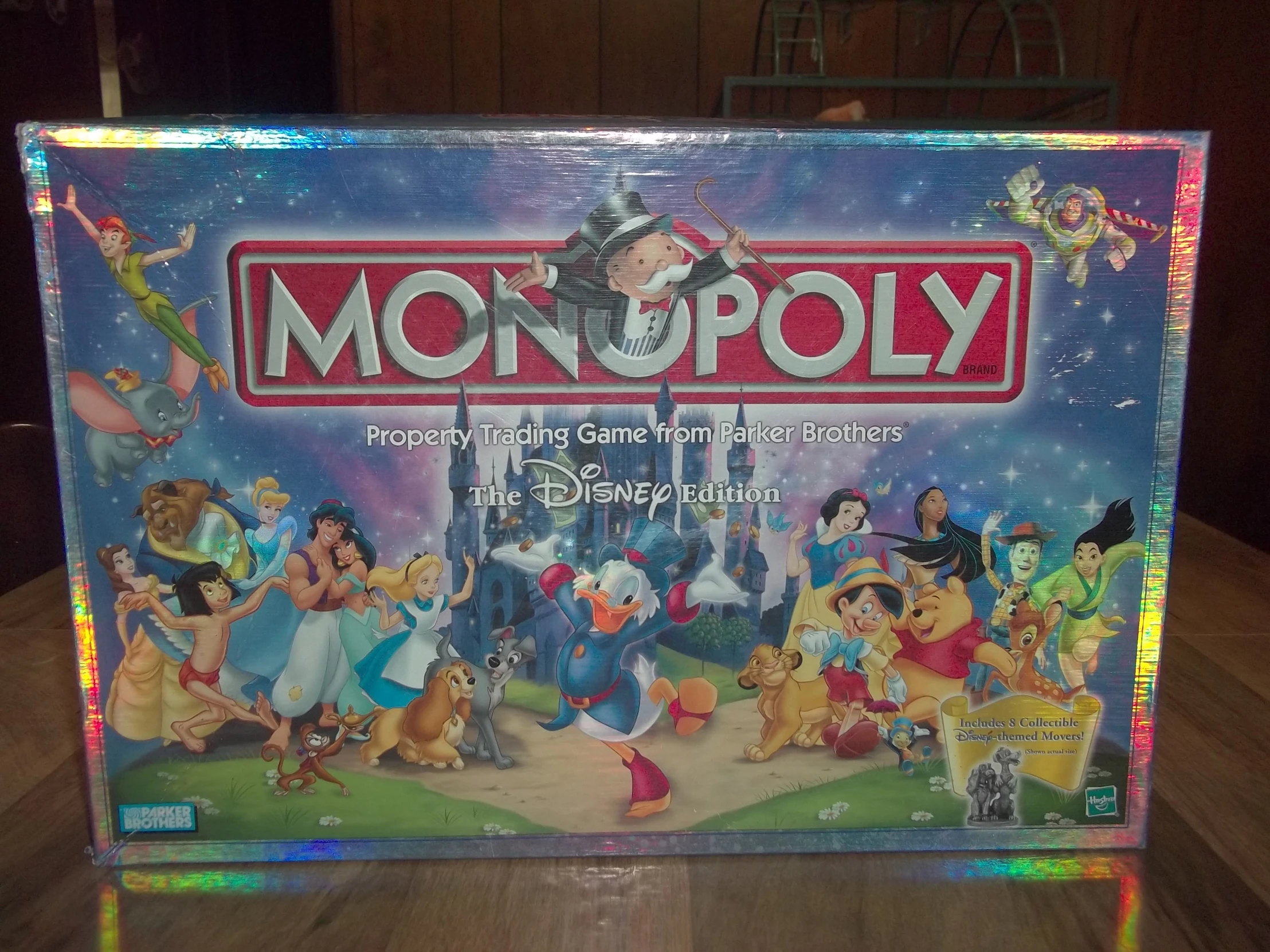 a game box with various cartoon characters around it