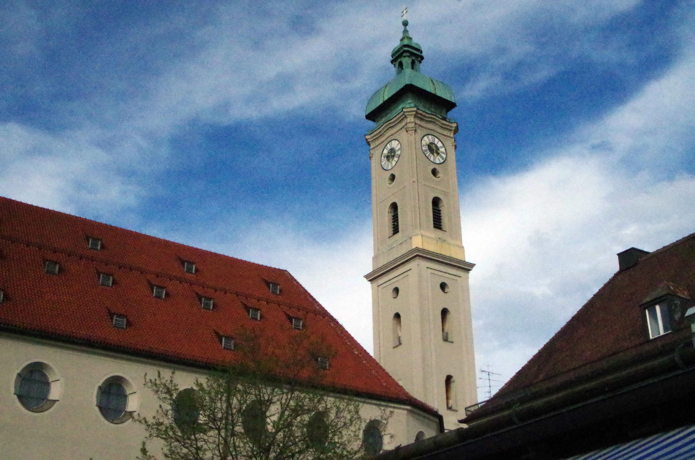 this is the clock tower from across the street