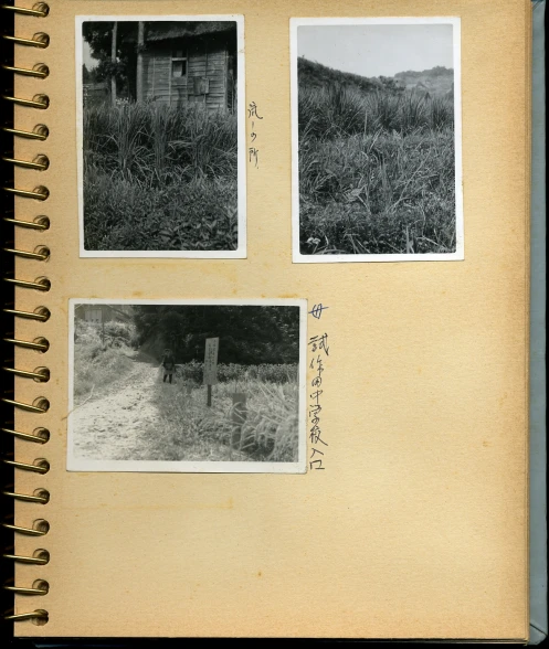 a po album containing black and white pos