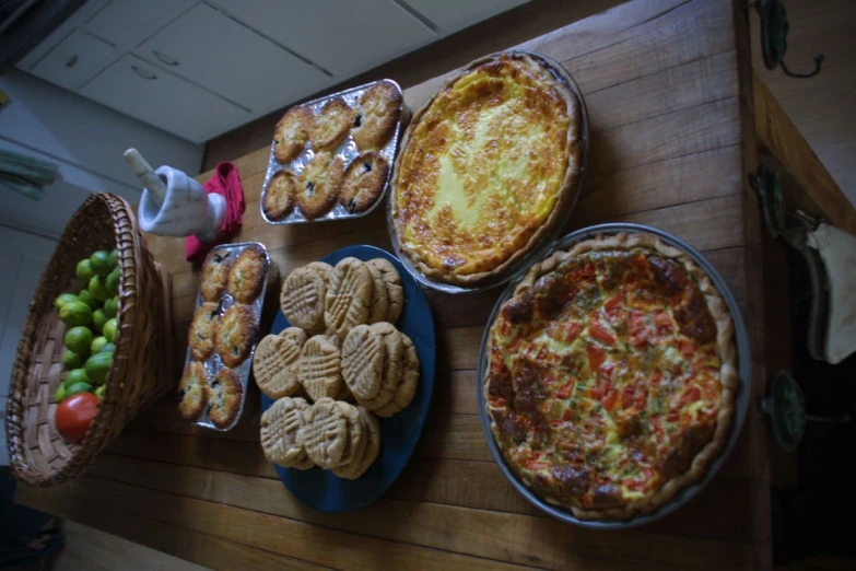 a couple of different kinds of food on plates