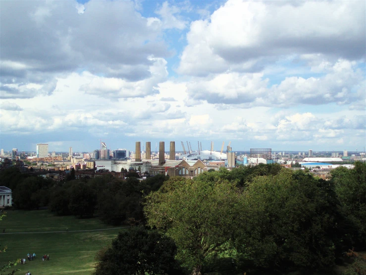 a view of the city in the distance