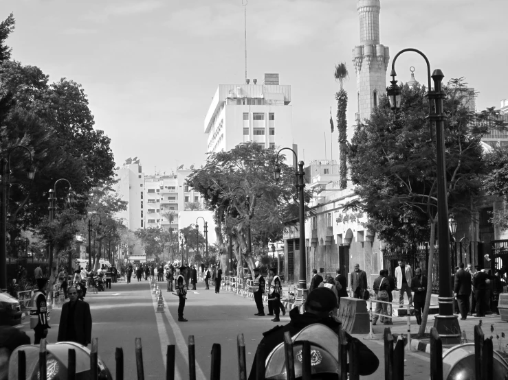 a street in the middle of an urban area