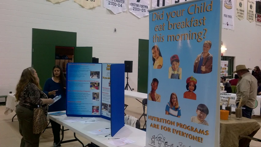 an exhibit area for young people and their information