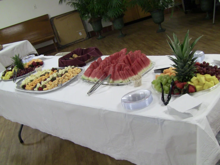 a table that has some food on it