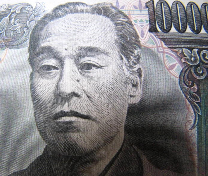 a man's face is depicted on top of money
