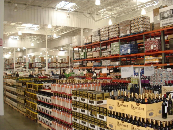 a large grocery store filled with lots of bottles and boxes