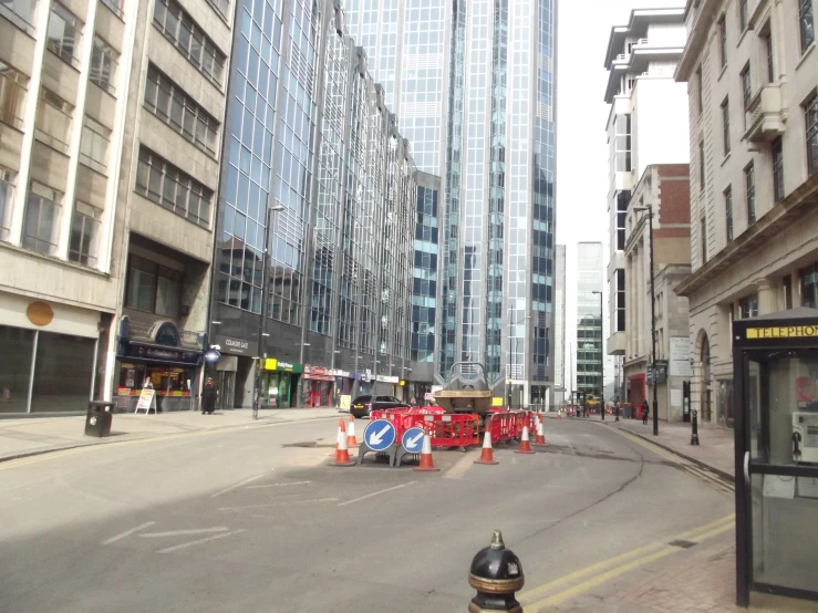 an open air zone in the middle of a street