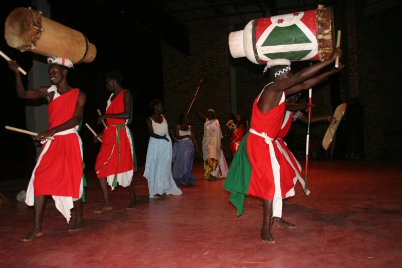 group of dancers doing tricks while performing a show