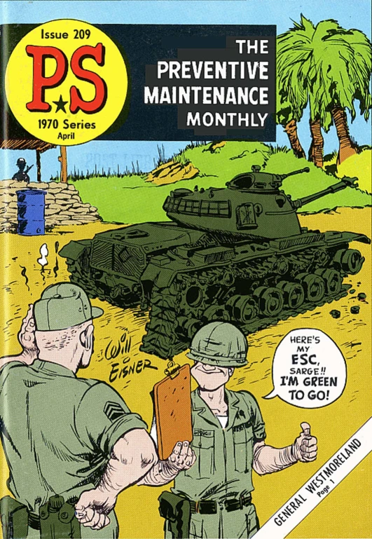 a comic book with military figures
