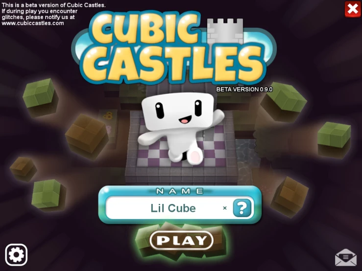 a game title with the text cube castles