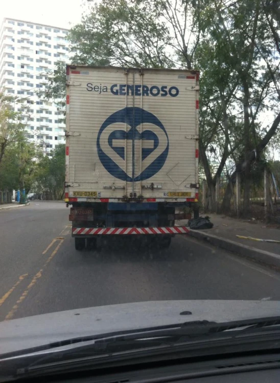 the cab of a truck is driving on the street