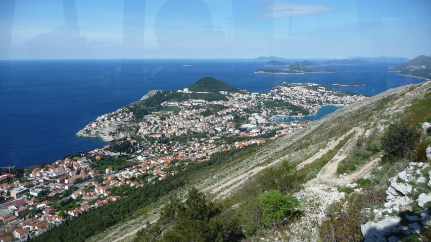 a view of the small village next to the sea