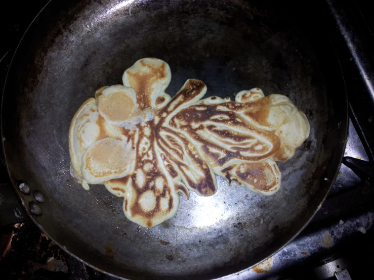 pancakes that have been made on top of the frying pan