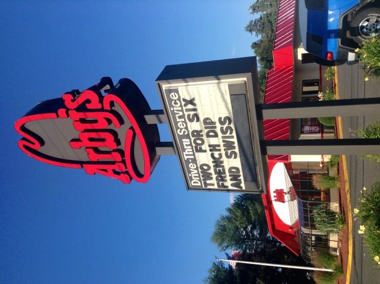 a sign is displayed for a business outside