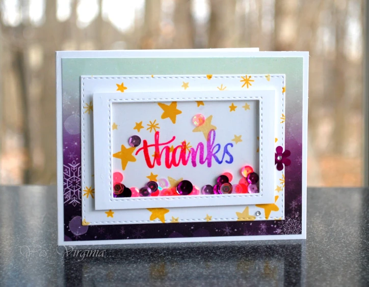 a greeting card with thank you