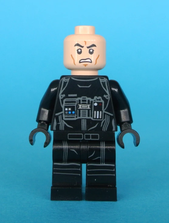 a lego figure with many black pieces in it