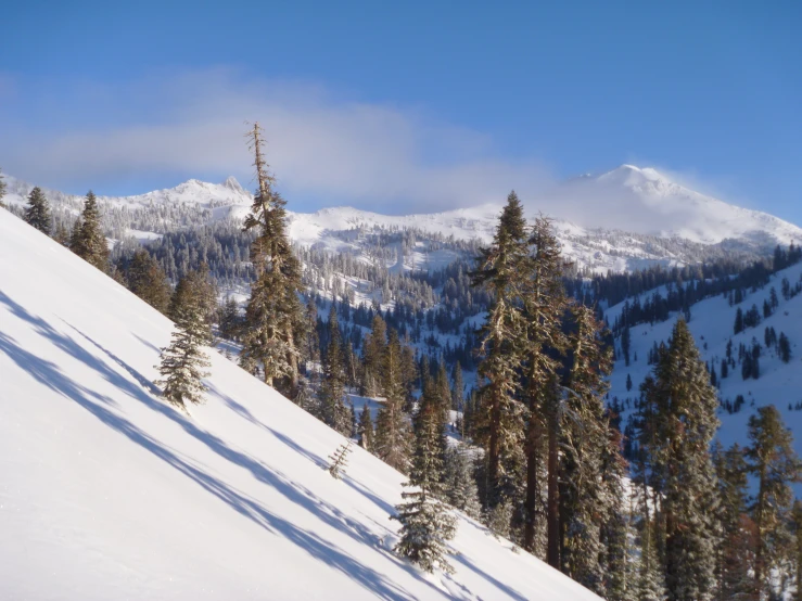 view of snow covered mountains in the distance