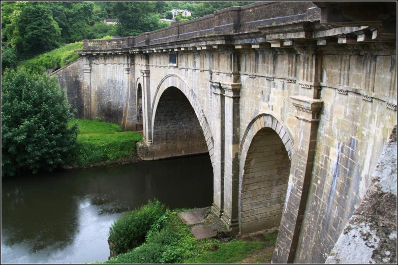 bridge built on the banks of a river