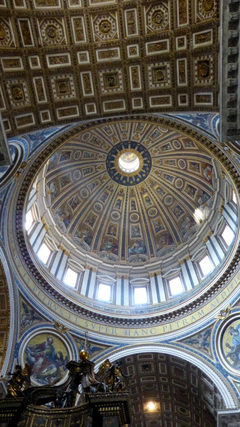 dome type structure of domed building inside of building
