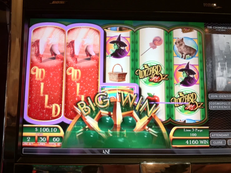 a video game machine with two winning spins