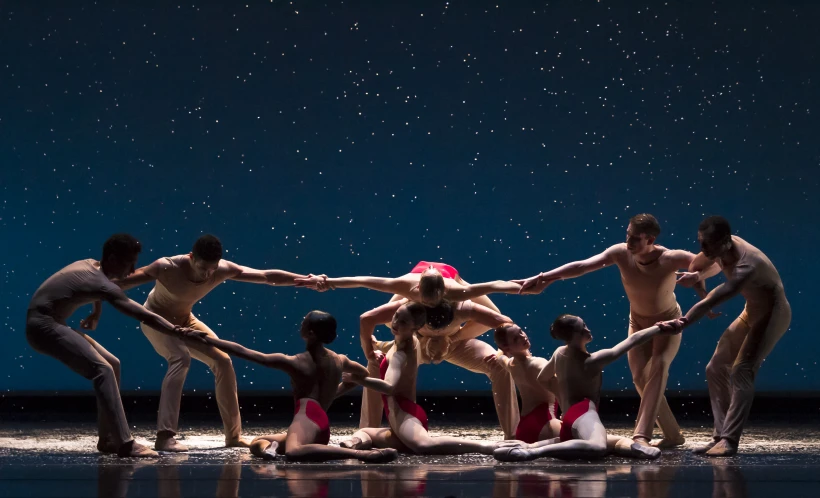 dance ballet dancers posing for picture on stage