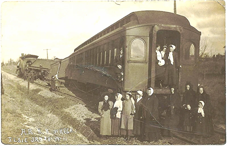 a group of people standing in front of a train