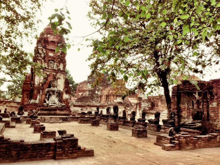 a large pagoda that has many steps in it