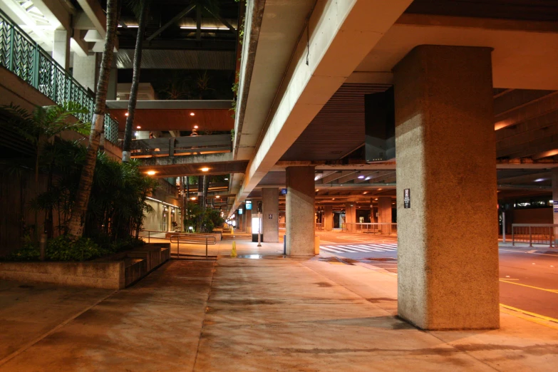 a empty parking lot with lots of traffic in it