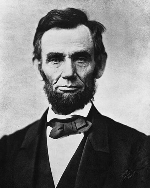 a black and white portrait of aham lincoln