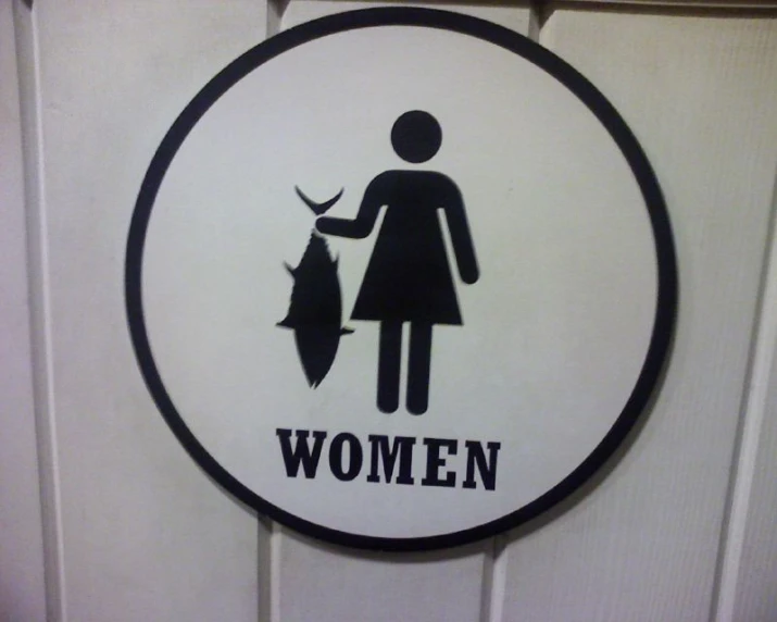 a sign that says women on it