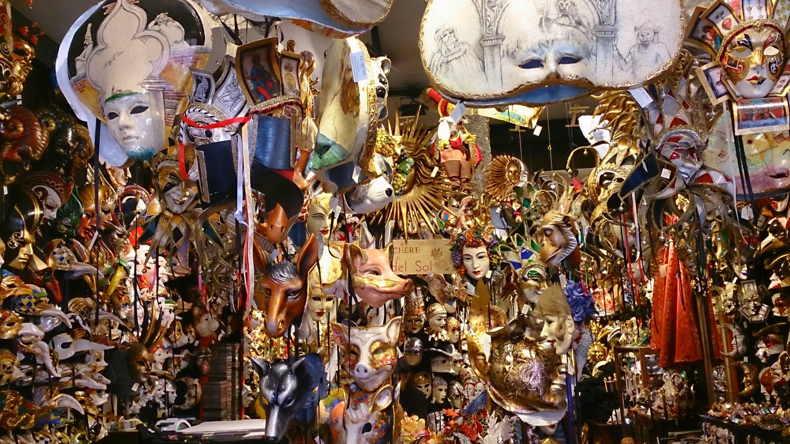 various items displayed in a market and one item for sale