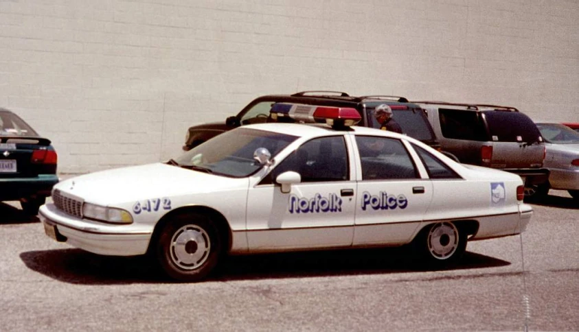 a police car sitting in a parking lot