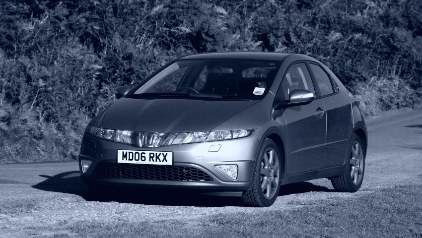 black and white pograph of a modern looking car