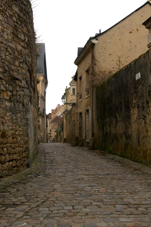 the cobblestone streets are very narrow and old