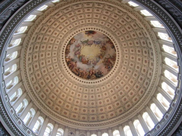 a dome in the united states with a painting on it